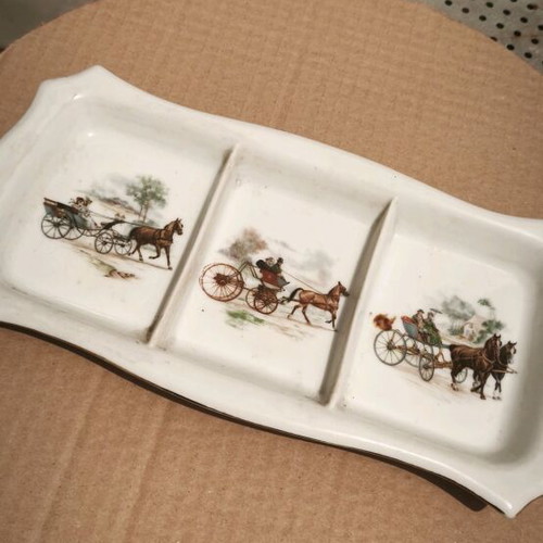 Vintage glass dish for nuts used