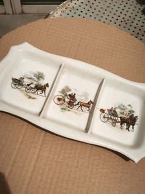 Vintage glass dish for nuts used