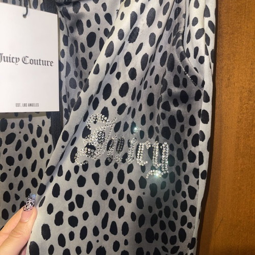 Juicy Couture Grey Leopard Velvet Set New XS Size