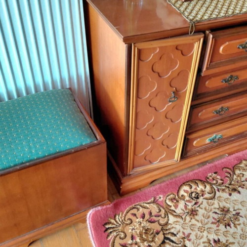 Bedroom furniture set used, mattress width 1.40m