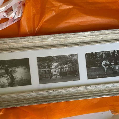 Multi-Photo Frame 3-Position in Vintage Wooden Frame New