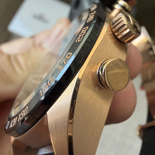 Tissot PRS 516 Chronograph full set, rose gold and black leather