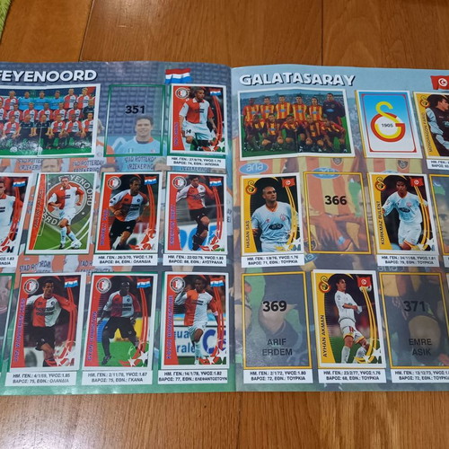 Sticker album "Europe's Champions" like new, nearly complete