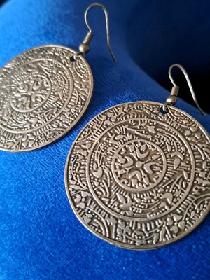 Boho/Ethno earrings used with vintage style, silver color