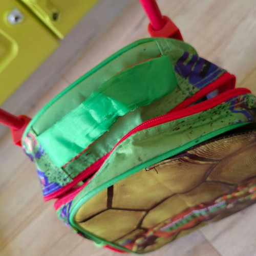 Ninja Turtles toddler bag used trolley with wheels