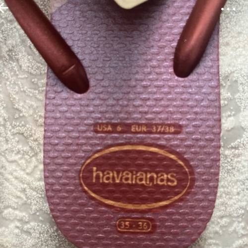 Havaianas flip flops size 36 new with tags pink