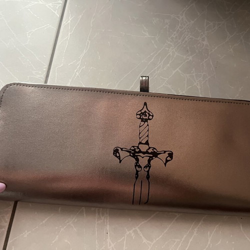 Silver clutch bag, hand-held, 33 cm