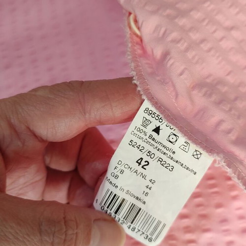 Eterna Pink Piqué Shirt like new, size M, 100% cotton