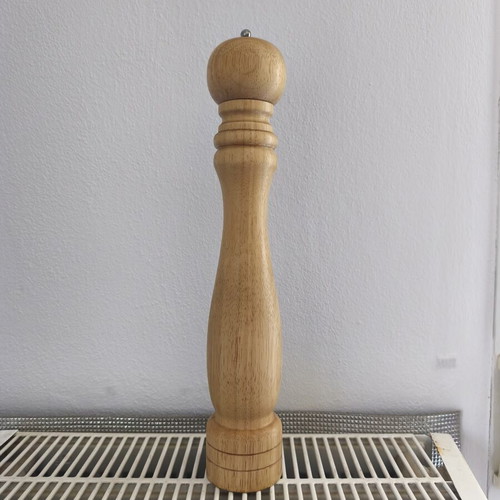 Large wooden pepper mill 42cm used manual grinder