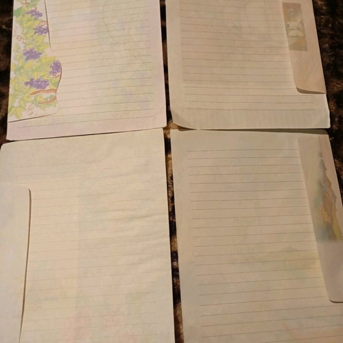 Correspondence used, 4 sets with sheets and envelopes