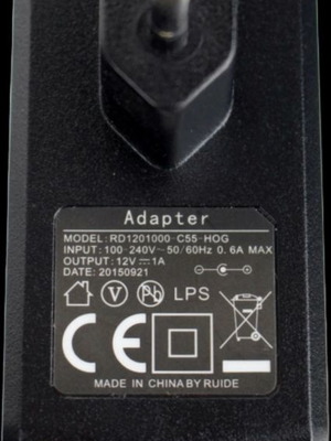 Adapter RUIDE RD1201000-C55-H0G 12V used