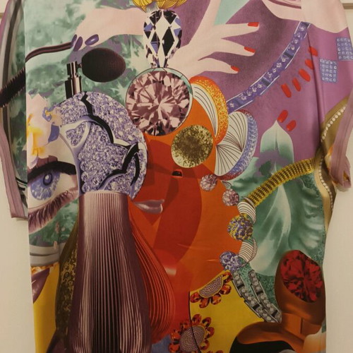 Custo Barcelona blouse like new, 100% silk, multicolor