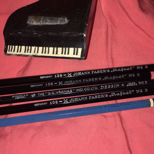 Faber black pencils new, set of 5 pieces