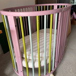 Βρεφικό κρεβάτι Stokke Sleepi Bed μεταχειρισμένο με δύο στρώματα και λίκνο