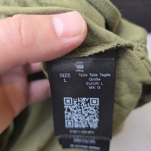 G-Star RAW T-shirt, men's size L, olive green