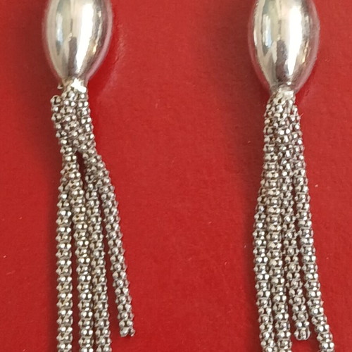 925 silver set with 11 cm earrings and 44 cm chain