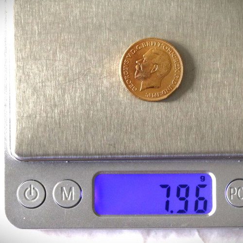 Gold Sovereign King George England 24K plated coin with luxury case