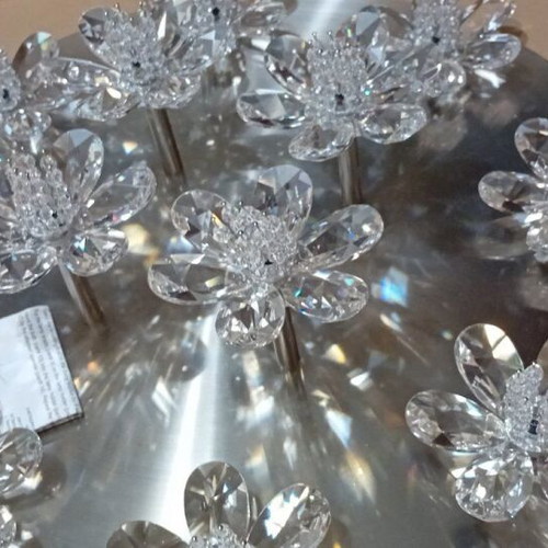 Kristal Asfour Ceiling Light new, crystal and metal, 50 cm diameter