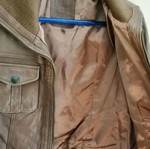 Distressed Biker jacket δερμάτινο μεταχειρισμένο, καφέ, μέγεθος L