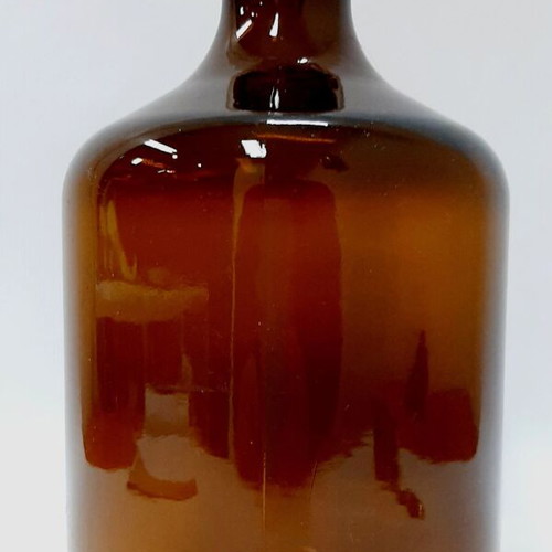 Vintage Laboratory Bottle 1960s Amber Glass Like New