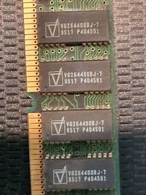 Vintage RAM 8MB FPM SIMM 72-pin Vanguard VG264400BJ-7 used for Retro PC