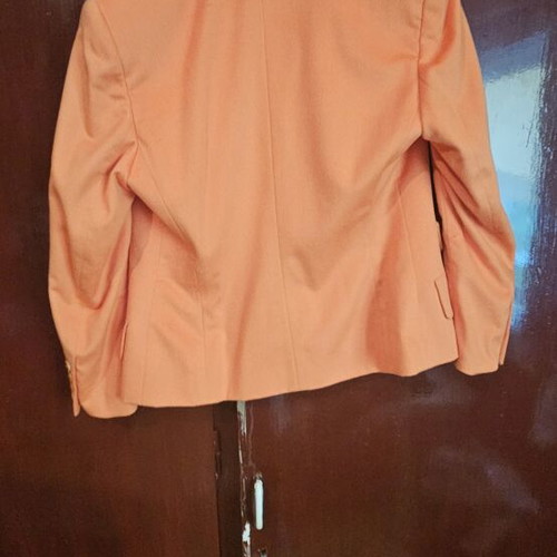 Escada women's set with orange jacket and brown skirt
