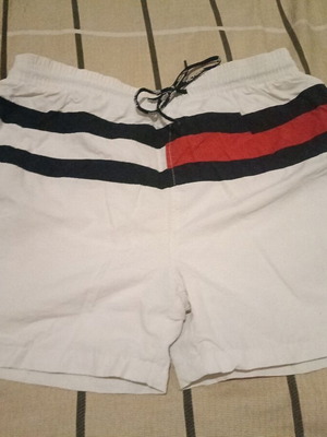 Tommy Hilfiger men's swim shorts XL like new, white with stripes