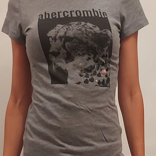 T-shirt gray with design like new, size S