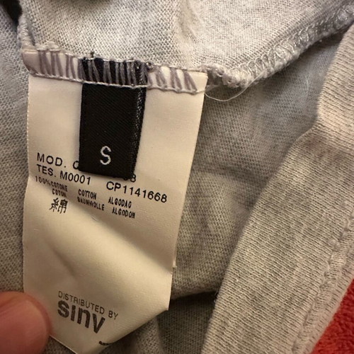 Alexander McQueen sleeveless blouse used, grey with colorful design