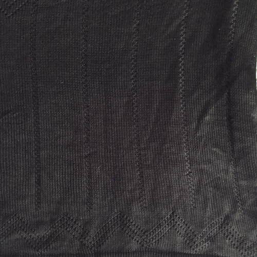 Long-sleeve black blouse with sheer design