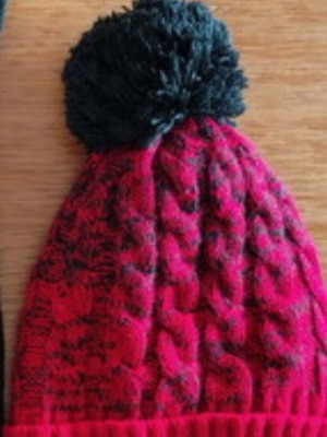 AC Milan winter knit hat with pom pom