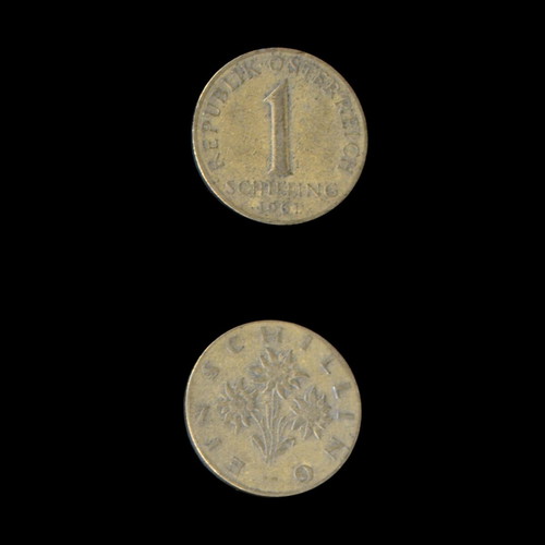 Schilling Austria used, lot of 6 coins 1961-1995