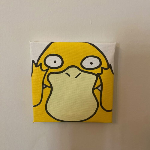 Psyduck Pokemon Handmade Canvas Painting