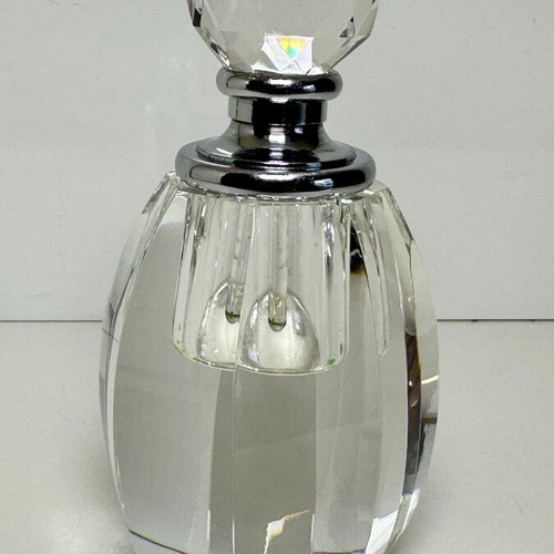 Vintage faceted crystal perfume bottle