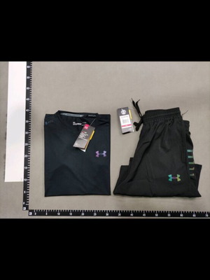 Under Armour sportswear set new, black, size L