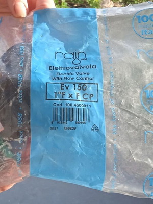 Ηλεκτροβάνες Rain EV 150 1''x F CP, πακέτο 5, καινούργιες