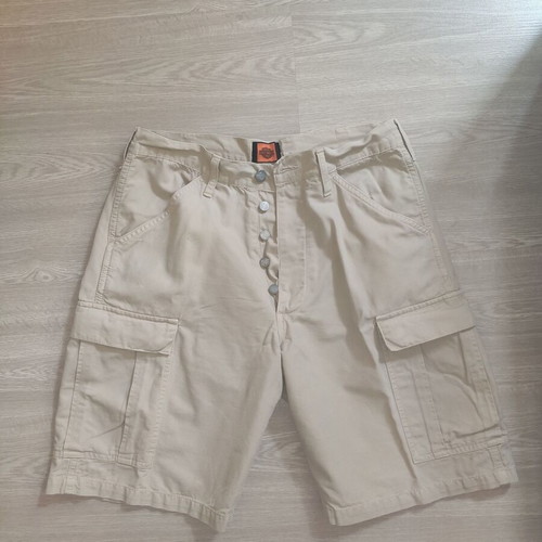 Harley-Davidson vintage canvas cargo shorts beige khaki, like new