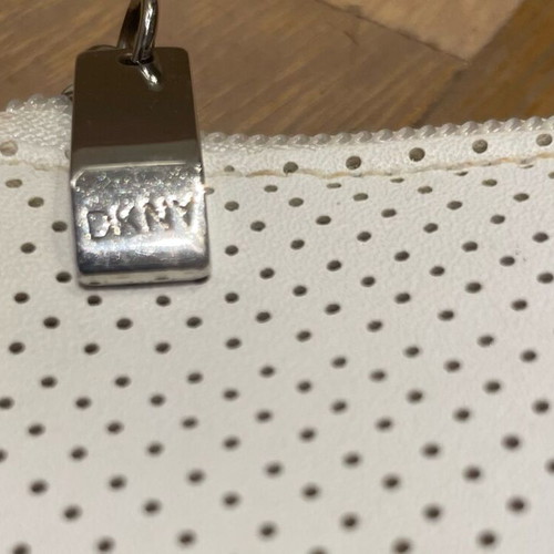 DKNY leather wallet bag like new, white handheld