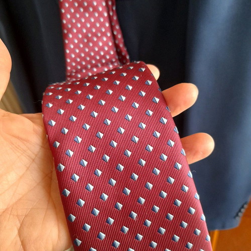 Berto Sezo suit used, blue, size L with tie and pocket square