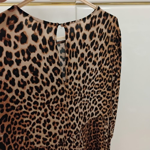 H&M leopard viscose dress, size S