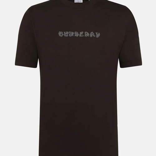 Burberry crew neck t-shirt, dark brown, size S
