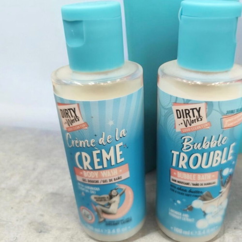 Dirty Works body care set with case new