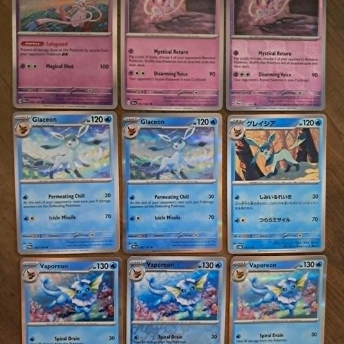 Lot of 34 Pokemon Eeveelutions Cards like new