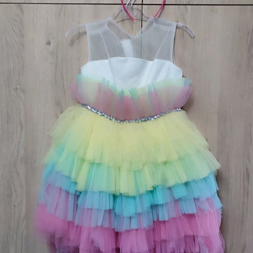 Girls' formal dress for 5-6 years like new, multicolored