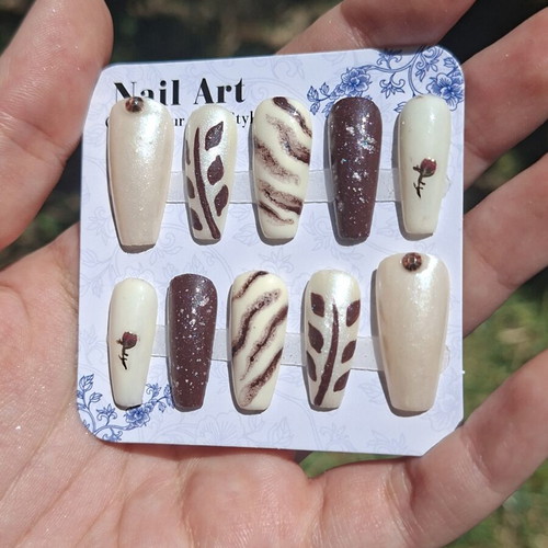 Press On Nails set with application tools new