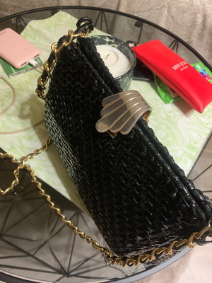 Vintage River Island shoulder bag black like new with chain