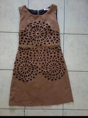 Dress special brown, suede fabric, like new