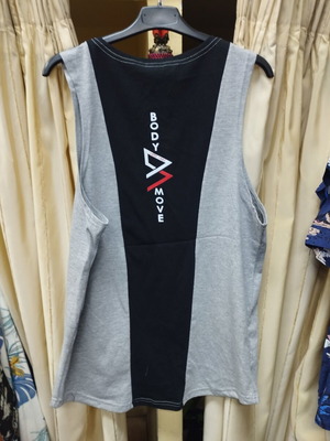 Bodymove Sleeveless Shirt Gray 100% Cotton Sizes S-XXL New