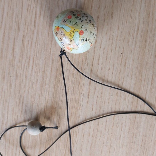 Globe necklace handmade jewelry