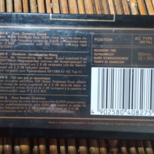 Maxell MX-S 60 Metal Audio Cassette New Japan